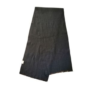 m0851 black woollen knit scarf